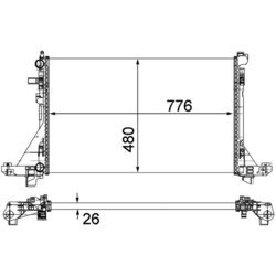 Chladič motora MAHLE CR 866 000P - obr. 1