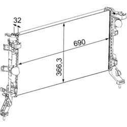 Chladič motora MAHLE CR 895 000P - obr. 1