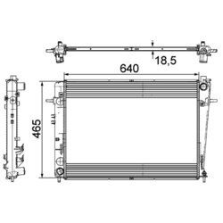 Chladič motora MAHLE CR 909 000P - obr. 1