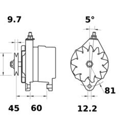 Alternátor MAHLE MG 280 - obr. 1