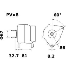 Alternátor MAHLE MG 404 - obr. 1