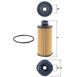 Olejový filter MAHLE OX 1219D - obr. 2