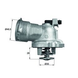 Termostat chladenia MAHLE TM 28 87