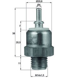 Teplotný spínač ventilátora chladenia MAHLE TSW 45