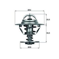 Termostat chladenia MAHLE TX 8 88D - obr. 2