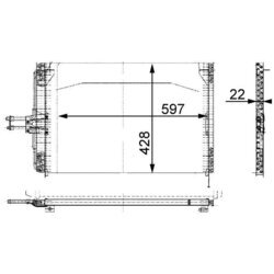 Kondenzátor klimatizácie MAHLE AC 153 000P - obr. 1