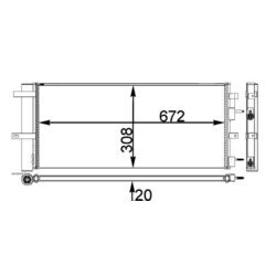 Kondenzátor klimatizácie MAHLE AC 28 000P - obr. 2