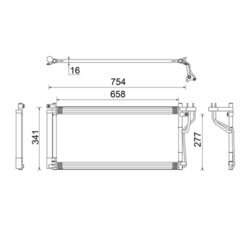 Kondenzátor klimatizácie MAHLE AC 506 000S - obr. 1