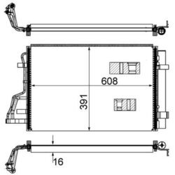 Kondenzátor klimatizácie MAHLE AC 697 000S