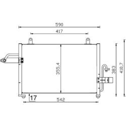 Kondenzátor klimatizácie MAHLE AC 715 000S - obr. 1