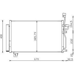 Kondenzátor klimatizácie MAHLE AC 716 001S