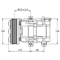 Kompresor klimatizácie MAHLE ACP 88 000P - obr. 1