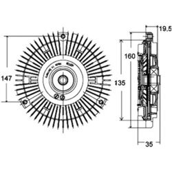 Spojka ventilátora chladenia MAHLE CFC 131 000P - obr. 1