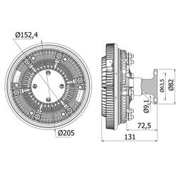 Spojka ventilátora chladenia MAHLE CFC 37 000S