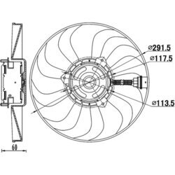Ventilátor chladenia motora MAHLE CFF 167 000S - obr. 3