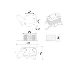 Chladič motorového oleja MAHLE CLC 278 000S - obr. 1