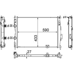 Chladič motora MAHLE CR 1074 000S - obr. 1