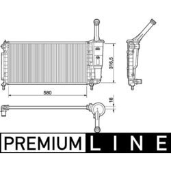 Chladič motora MAHLE CR 1104 000P