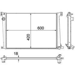 Chladič motora MAHLE CR 1123 000P - obr. 1