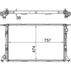 Chladič motora MAHLE CR 1132 000S