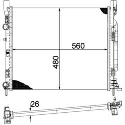 Chladič motora MAHLE CR 1155 000P - obr. 1