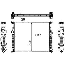 Chladič motora MAHLE CR 1706 000P