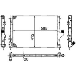 Chladič motora MAHLE CR 1790 000S