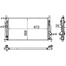 Chladič motora MAHLE CR 1888 000S - obr. 1