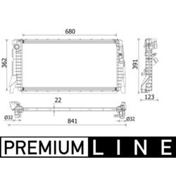 Chladič motora MAHLE CR 2279 000P - obr. 1