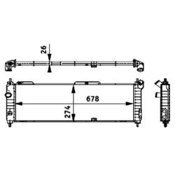 Chladič motora MAHLE CR 355 000S