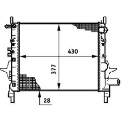 Chladič motora MAHLE CR 614 000S - obr. 1