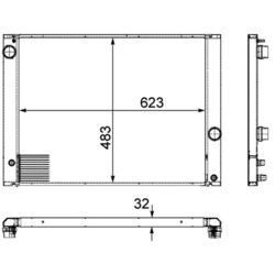 Chladič motora MAHLE CR 917 000P - obr. 1