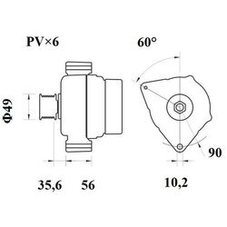 Alternátor MAHLE MG 19 - obr. 1