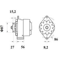 Alternátor MAHLE MG 215 - obr. 4