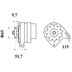 Alternátor MAHLE MG 21 - obr. 1