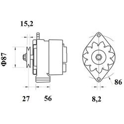 Alternátor MAHLE MG 277 - obr. 1