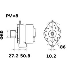 Alternátor MAHLE MG 321 - obr. 1