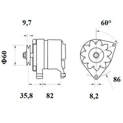 Alternátor MAHLE MG 429 - obr. 1