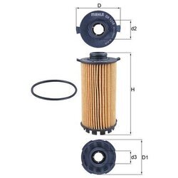 Olejový filter MAHLE OX 1218D - obr. 2