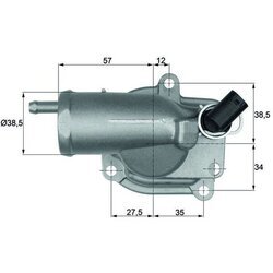 Termostat chladenia MAHLE TH 10 87 - obr. 2