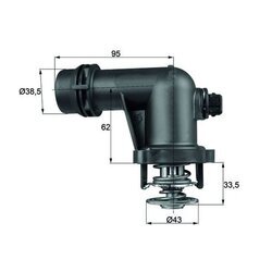 Termostat chladenia MAHLE TM 15 105