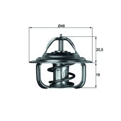 Termostat chladenia MAHLE TX 1 87D - obr. 1