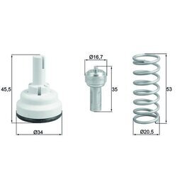 Termostat chladenia MAHLE TX 182 87D