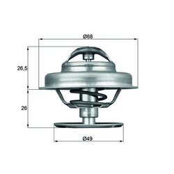 Termostat chladenia MAHLE TX 62 89