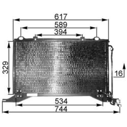 Kondenzátor klimatizácie MAHLE AC 208 000P - obr. 1