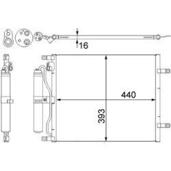 Kondenzátor klimatizácie MAHLE AC 445 000S - obr. 1