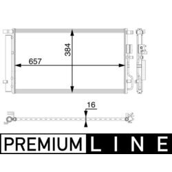 Kondenzátor klimatizácie MAHLE AC 63 000P