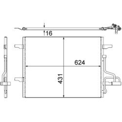 Kondenzátor klimatizácie MAHLE AC 732 000S - obr. 1