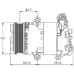 Kompresor klimatizácie MAHLE ACP 1330 000P - obr. 1