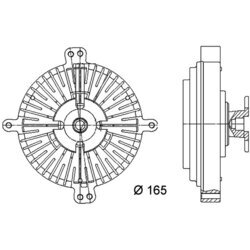 Spojka ventilátora chladenia MAHLE CFC 60 000P - obr. 1